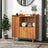 Contemporary Home Sideboard Cabinet with Storage Living and Home Burlywood 