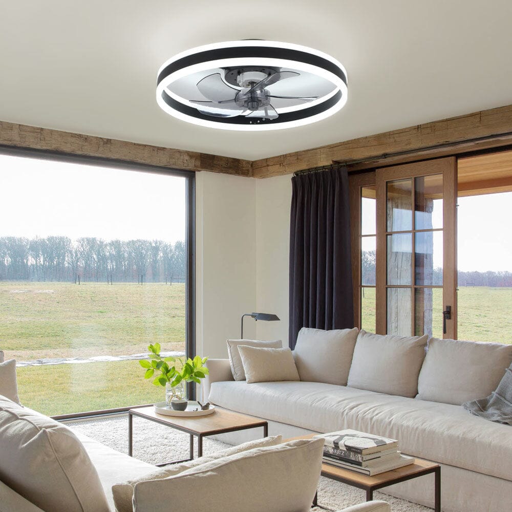 Contemporary Ceiling Fan with LED Lights and Smart Control Living and Home 