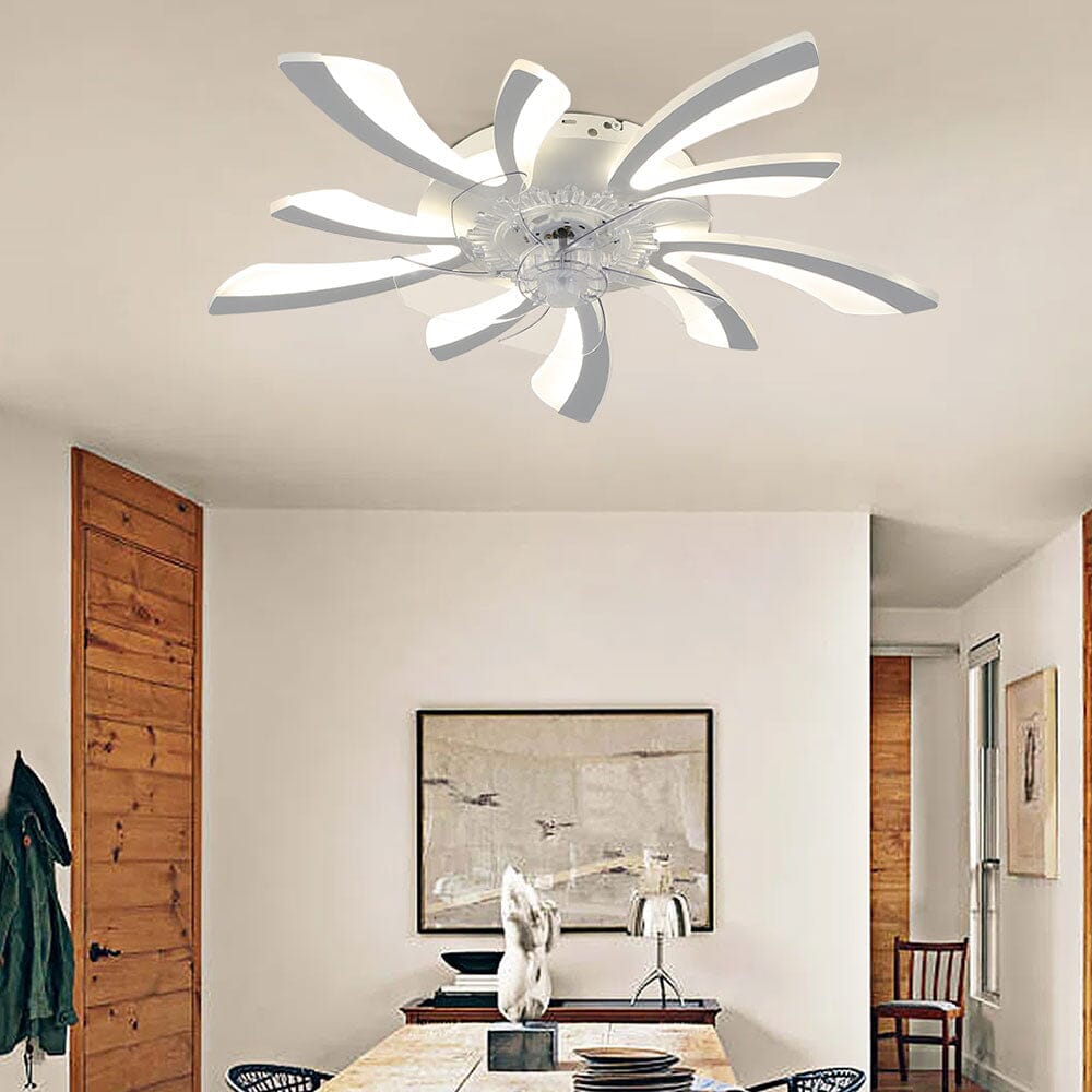 78cm Dia. Acrylic Creative Ceiling Fan with LED Lights Ceiling Fans Living and Home 