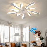 78cm Dia. Acrylic Creative Ceiling Fan with LED Lights Ceiling Fans Living and Home 