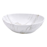 41.5cm W x 13.5cm D White Oval Marble Vessel Bathroom Sink Bathroom Sinks Living and Home 