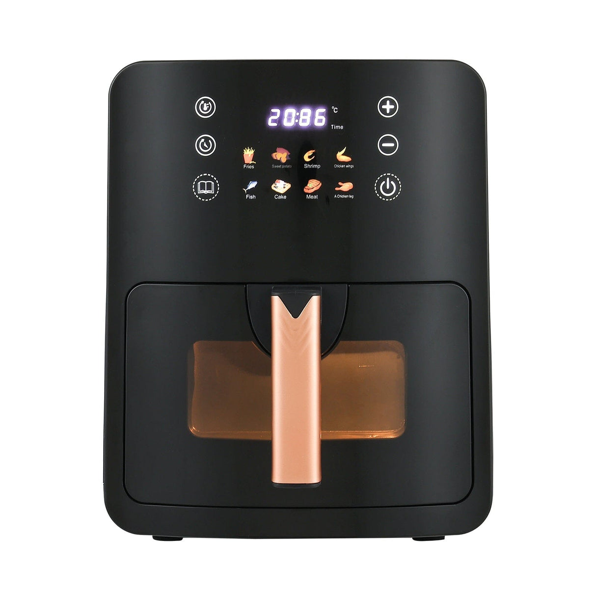 5L Black Digital Air Fryer with Visual Window Air Fryers Living and Home 