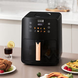 5L Black Digital Air Fryer with Visual Window Air Fryers Living and Home 