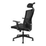 Executive Ergonomic Office Chair with Black Mesh and Cotton Seat Living and Home 