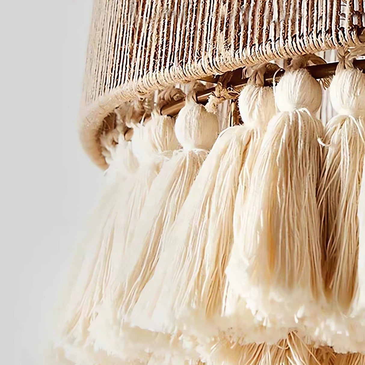 Lightsin Rustic Elegance Tassel and Hemp Rope Pendant Light Lightsin 