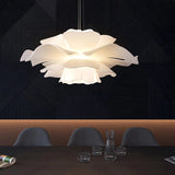 Lightsin Refined White Acrylic Flower Pendant Light Lightsin 