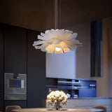 Lightsin Refined White Acrylic Flower Pendant Light Lightsin 