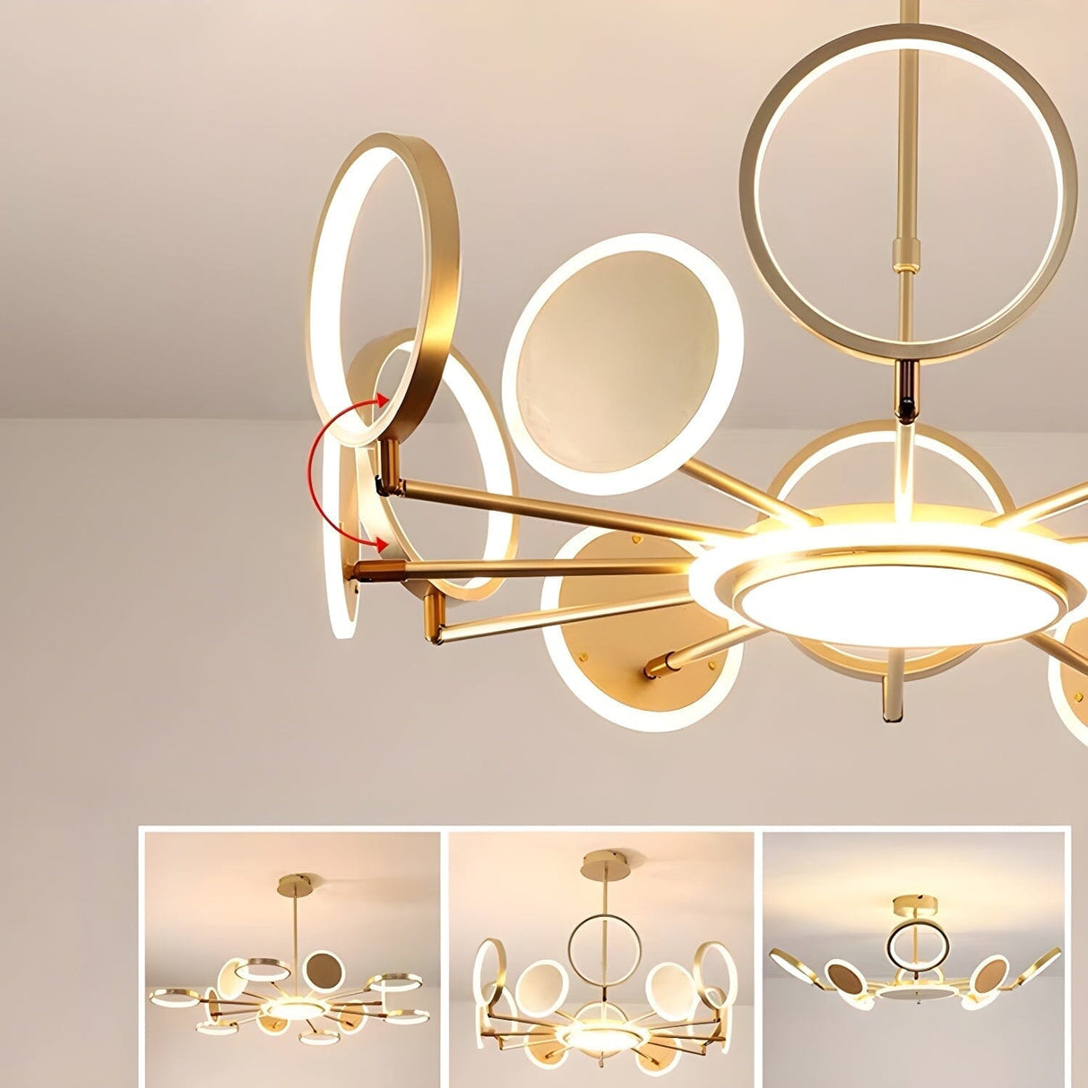 Lightsin Modern LED Ceiling Light Metal Circular Design Lightsin 