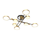 Lightsin Sleek Modern Brass and Black Circular LED Ceiling Light Lightsin 