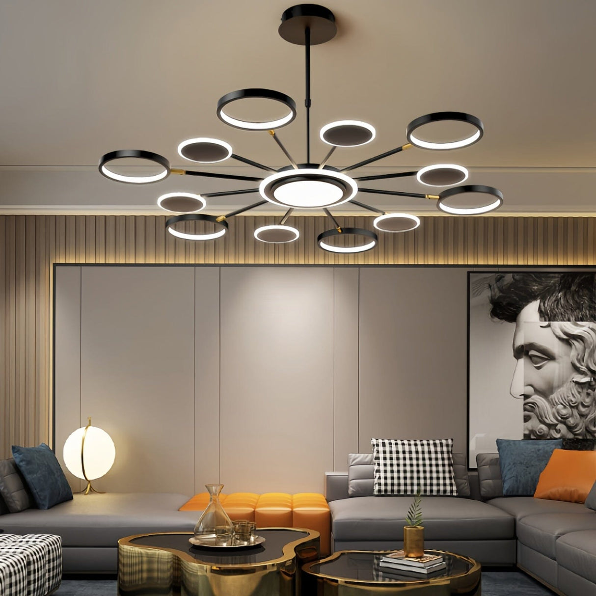 Lightsin Modern LED Ceiling Light Metal Circular Design Lightsin 