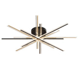 Lightsin Elegant Black Crossed Line Modern Flush Mount Ceiling Light Lightsin UK 