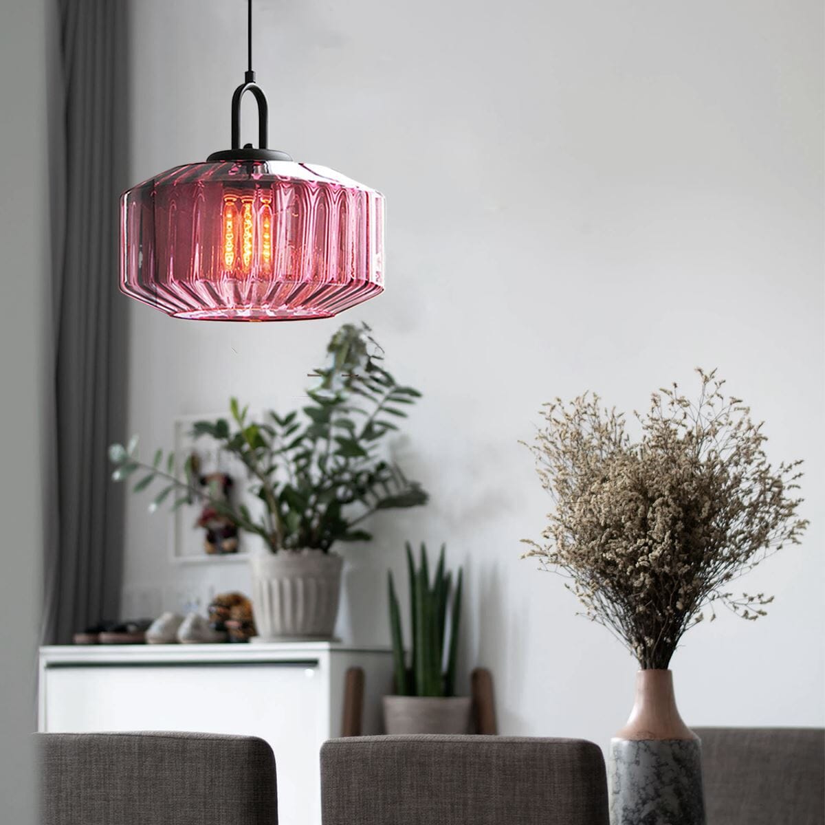 Lightsin Contemporary Minimalist Artistic Purple Glass Pendant Light Lightsin UK 