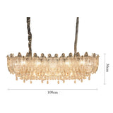 Lightsin Champagne Gold Crystal Leaf Chandelier Lightsin UK 