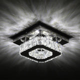 20cm Modern Square Crystal Ceiling Light Living and Home 