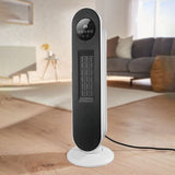 2ft H White Digital PTC Ceramic Heater with Remote Control Freestanding Patio Heaters Living and Home 