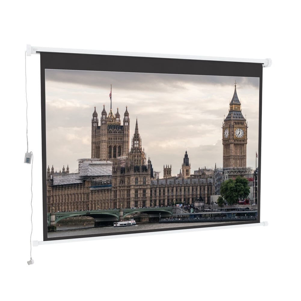 4:3 Wall Mount Electric Projector Screen for Home Theater Movie and Office Projector Screens Living and Home 