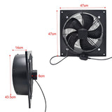 27cm H Ventilation Fan Wall-Mounted Copper Motor Exhaust Axial Fan Exhaustor Fan Living and Home 