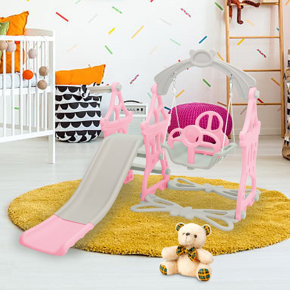 Toddler Swing and Slide Playset for Indoor and Outdoor Living and Home 