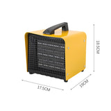 2KW Yellow Portable Rectangle Air Heater Electric Garage Workshop Air Heater Freestanding Patio Heaters Living and Home 