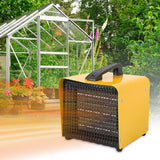 2KW Yellow Portable Rectangle Air Heater Electric Garage Workshop Air Heater Freestanding Patio Heaters Living and Home 