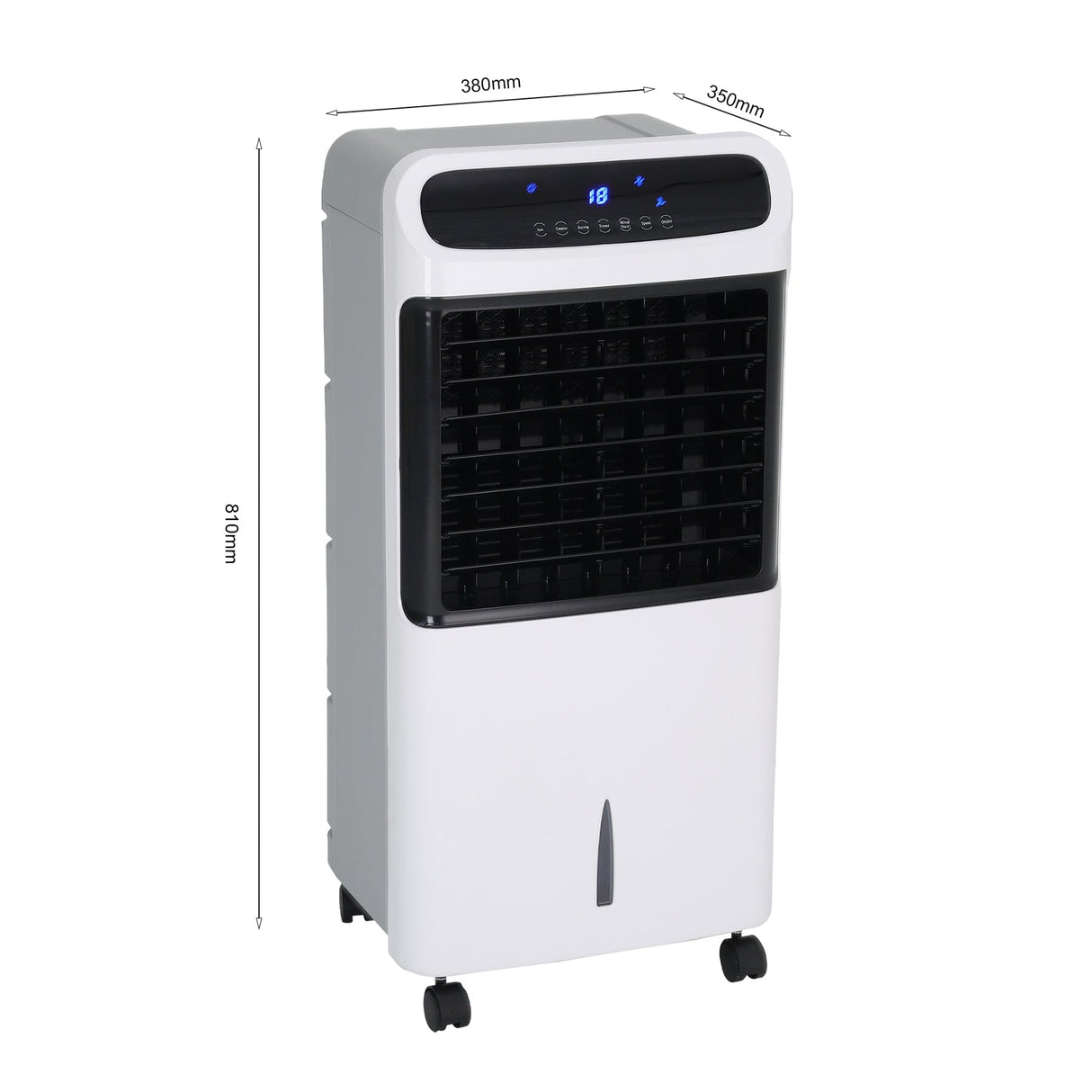 2 in 1 White Air Cooler and Heater with LED Display and Remote control Portable Air Conditioners Living and Home 