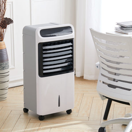 2 in 1 White Air Cooler and Heater with LED Display and Remote control Portable Air Conditioners Living and Home 