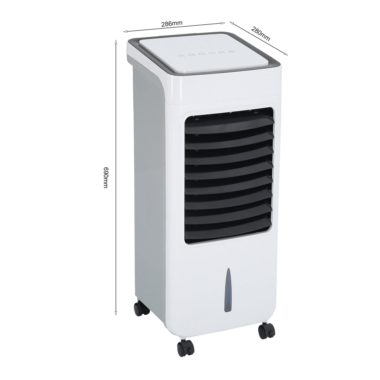 69cm H 6L Multifunctional Anion Air Conditioner 80W Cooling Power Portable Air Conditioners Living and Home 