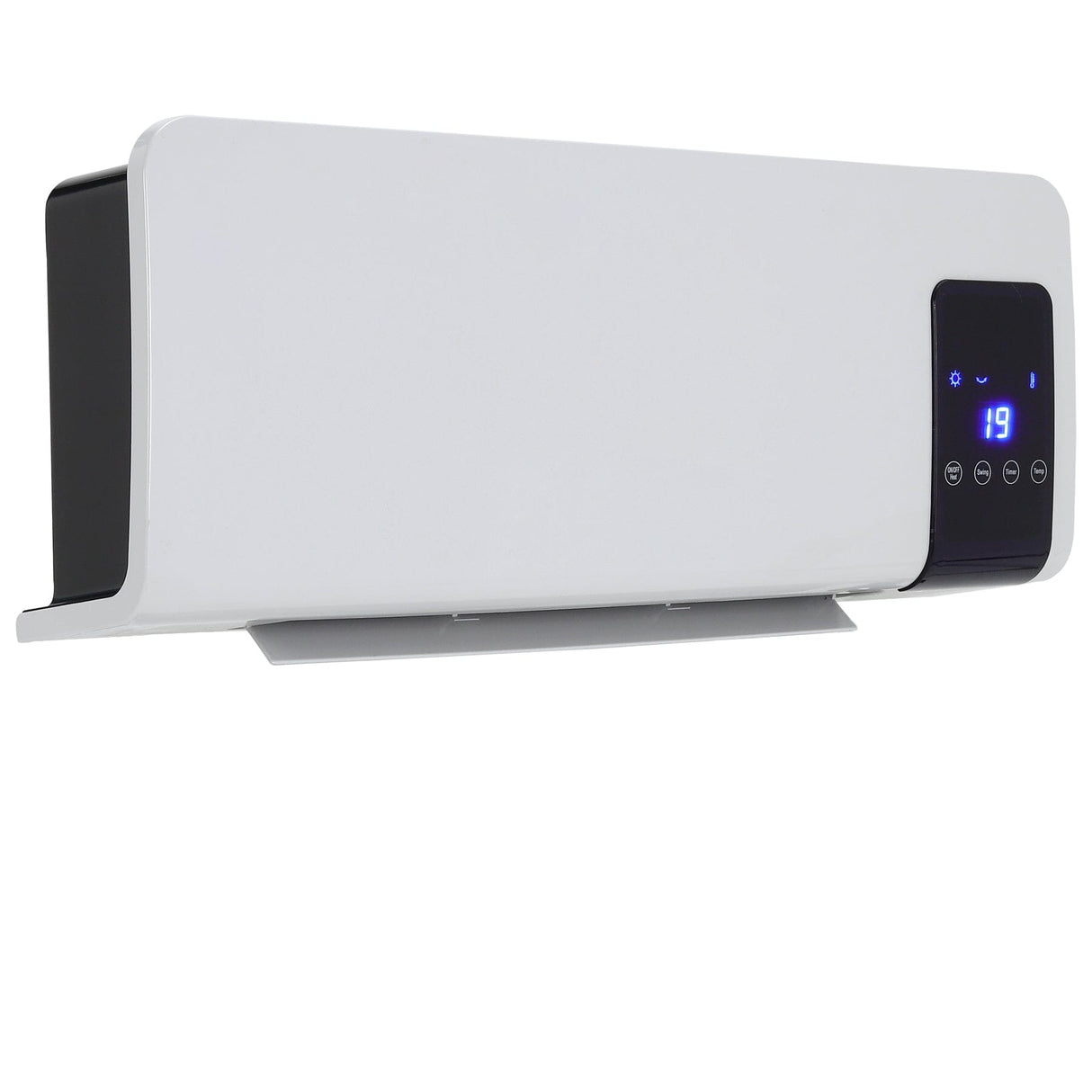 Wall Mounted White Electric Heater with Remote Control Space Heaters Living and Home 