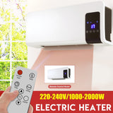 Wall Mounted White Electric Heater with Remote Control Space Heaters Living and Home 