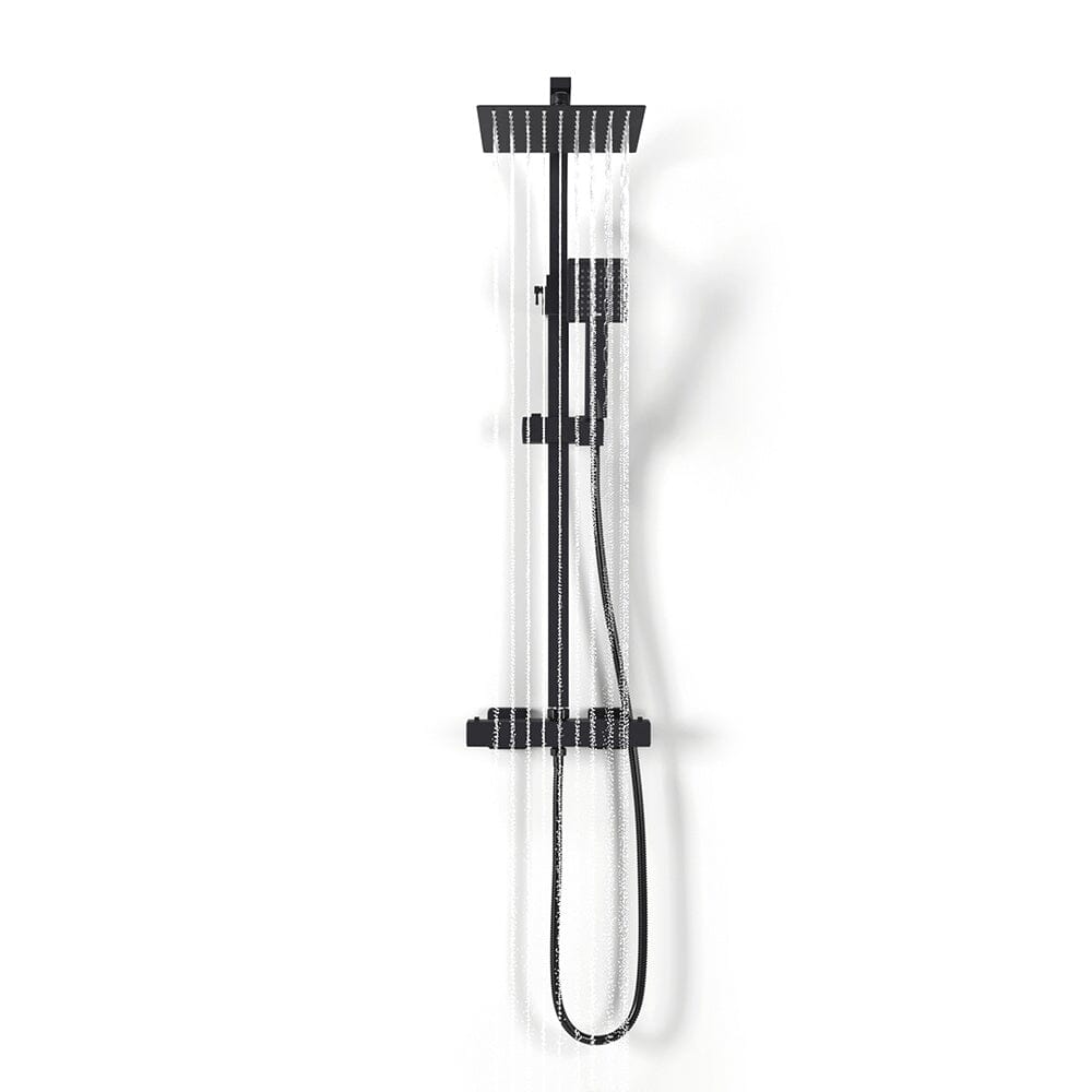 Blank Square Shower Column Triple Function Shower Mixer Set Shower Systems Living and Home 