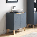 Grey Freestanding Under Sink Storage Cabitnet Living and Home 