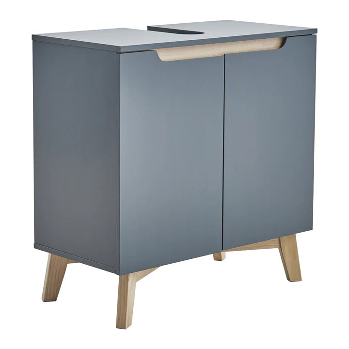 Grey Freestanding Under Sink Storage Cabitnet Living and Home 