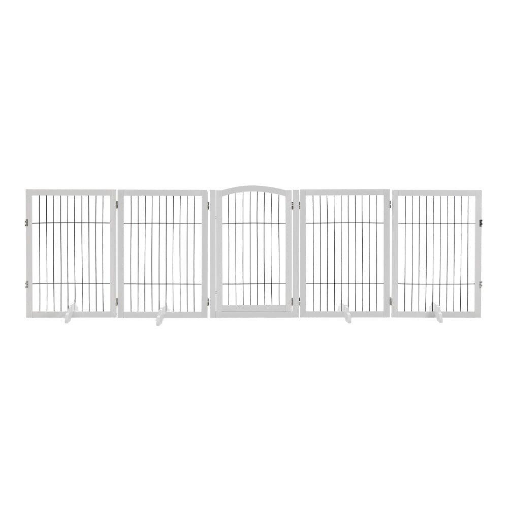 4-Panel Wooden Folding Pet Playpen Pet Playpens Living and Home 