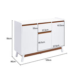 White Storage Sideboard with Drawer Living and Home 