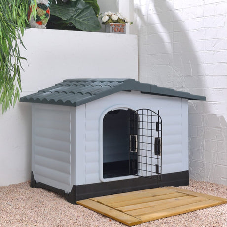 Large Dog Kennel Outdoor Indoor Pet Plastic Garden House Dog Houses Living and Home 