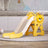 Toddler Slide with Basketball Hoop for Indoor Outdoor Swing & Slide Living and Home Yellow and Beige 