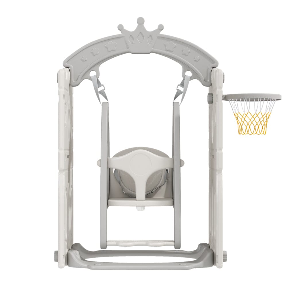 Indoor Outdoor Toddler Swing with Basketball Hoop Swing & Slide Living and Home 