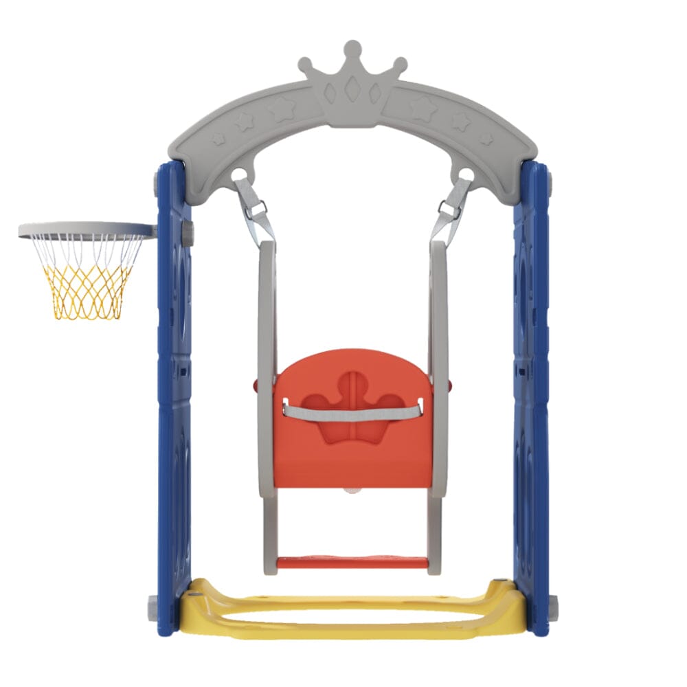 Indoor Outdoor Toddler Swing with Basketball Hoop Swing & Slide Living and Home 