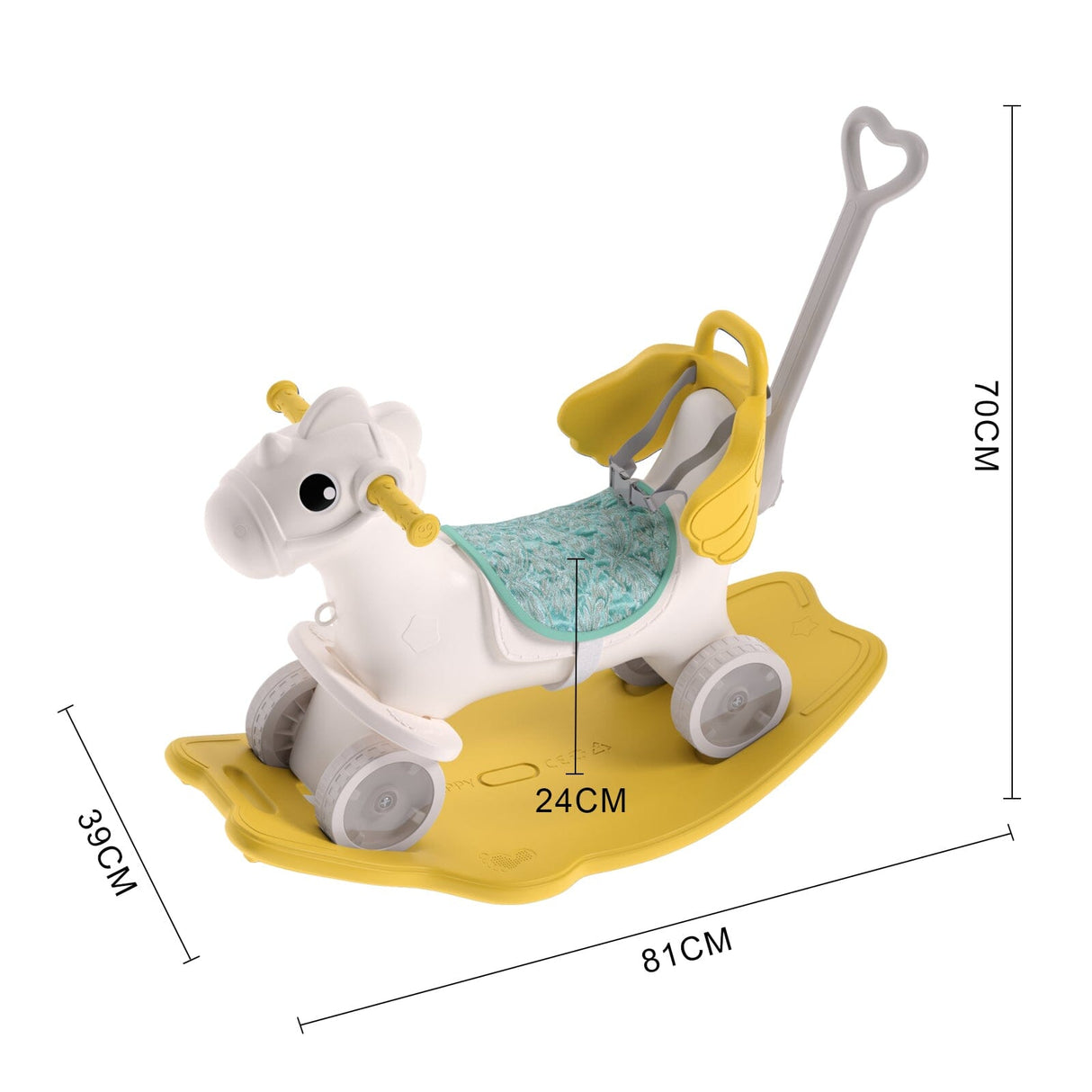 2-in-1 Kids Plastic Rocking Horse Living and Home 