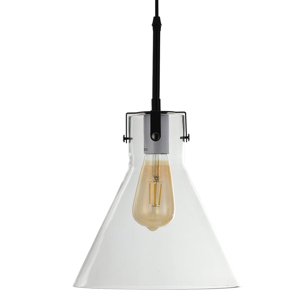 Modern Style Transparent Black Glass Single Light Pendant Light Pendant Lights Living and Home 