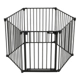 Black Foldable 5/6 Panels Metal Pet Playpen Pet Playpens Living and Home 