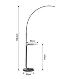 Modern Minimalist LED Arc Floor Lamp Living and Home 