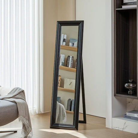 150cm H Full Length Mirror Classic Wood Beveled Floor Mirror Full Length Mirrors Living and Home 