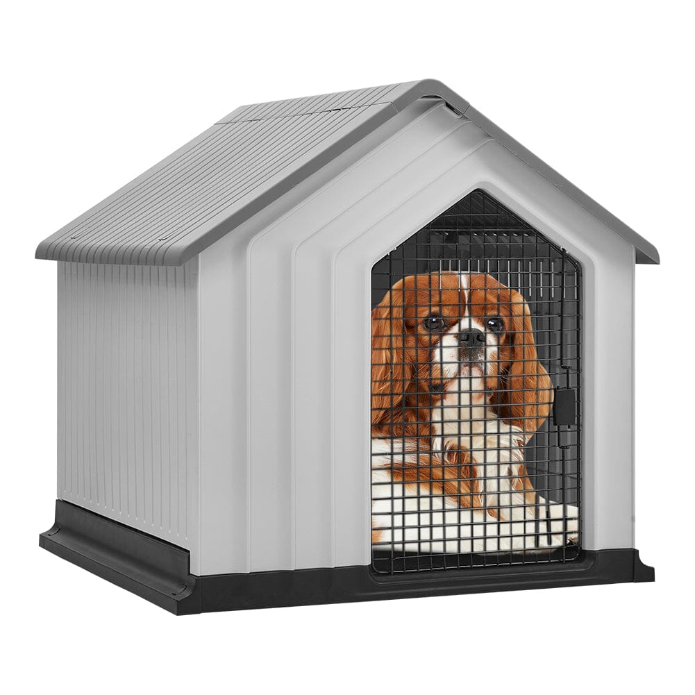 Waterproof Plastic Dog House Pet Kennel with Door Dog Houses Living and Home 