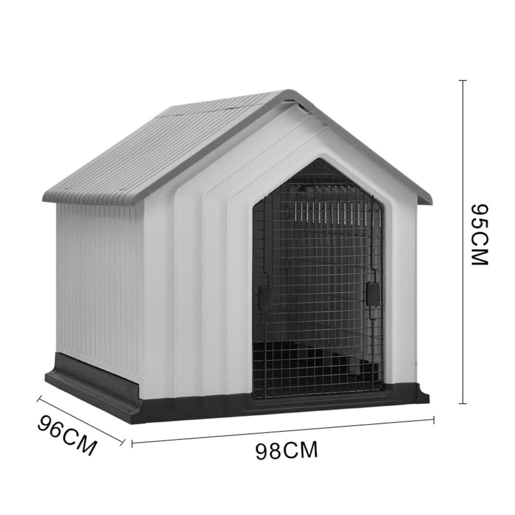 Waterproof Plastic Dog House Pet Kennel with Door Dog Houses Living and Home 