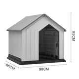 Waterproof Plastic Dog House Pet Kennel with Door Dog Houses Living and Home 