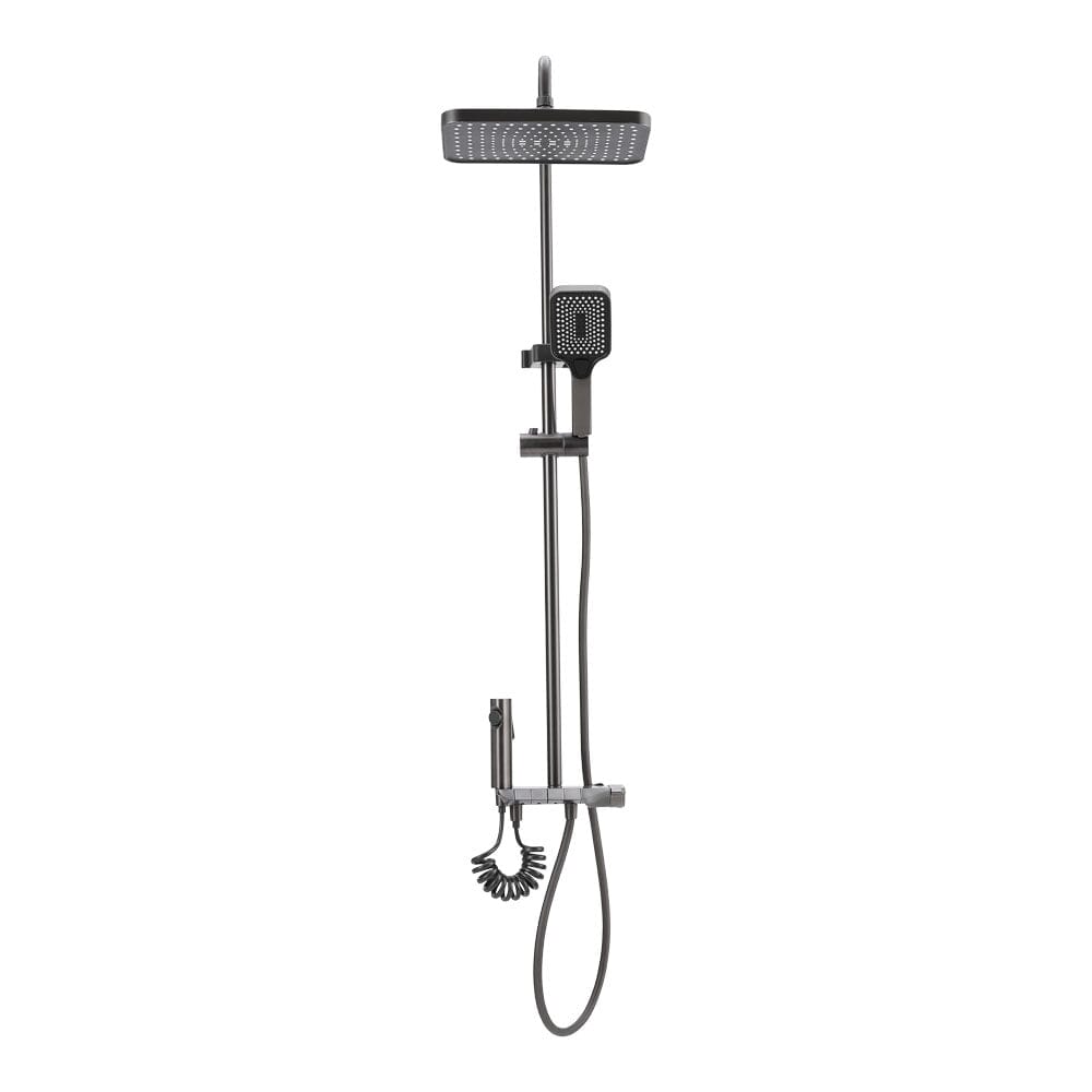 3ft H Thermostatic Shower Set with High-Pressure Spray Gun Shower Systems Living and Home 