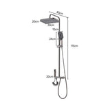 3ft H Thermostatic Shower Set with High-Pressure Spray Gun Shower Systems Living and Home 