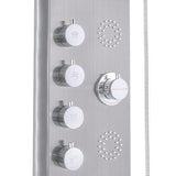 4 in 1 Adjustable Stainless Steel Shower Panel System with Body Massage Jets and Handle Shower Systems Living and Home 