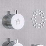 4 in 1 Adjustable Stainless Steel Shower Panel System with Body Massage Jets and Handle Shower Systems Living and Home 